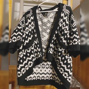 White & black sweater